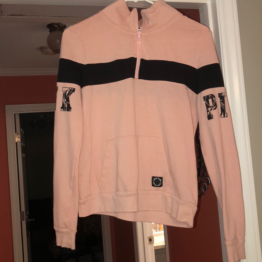 PINK half zip pullover